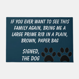 Dog Blackmail Türkise Door Mat Fußmatte