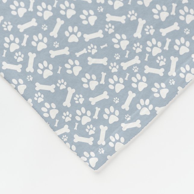 Dog Blanket - Papieren und Knochen Fleecedecke (Ecke)