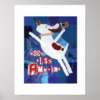 Dog Bless America Print Poster