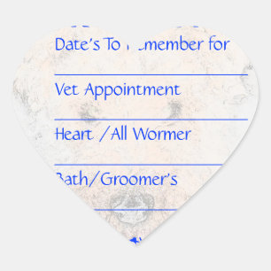 Dog Blue Erinnerung Stickers