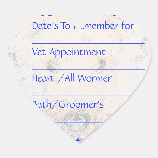 Dog Blue Erinnerung Stickers (Vorderseite)