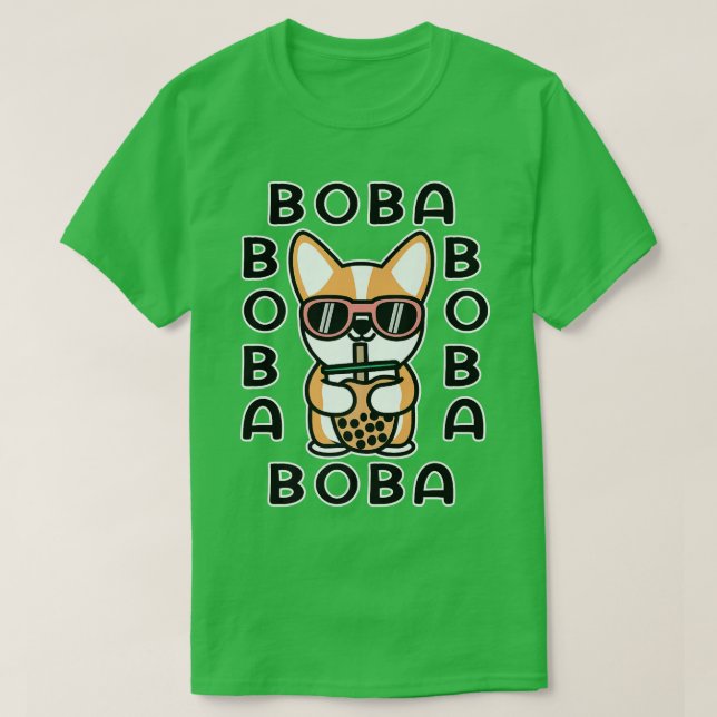 Dog Boba Tea Bubble Tee Anime Kawaii Premium  (Design vorne)