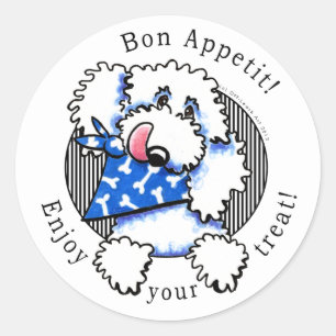 Dog Bon Appetit! Leckereien Runder Aufkleber