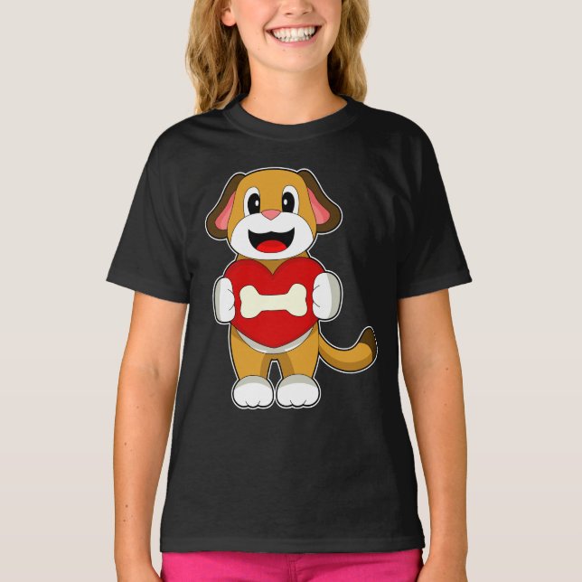 Dog Bone Heart T-Shirt (Vorderseite)