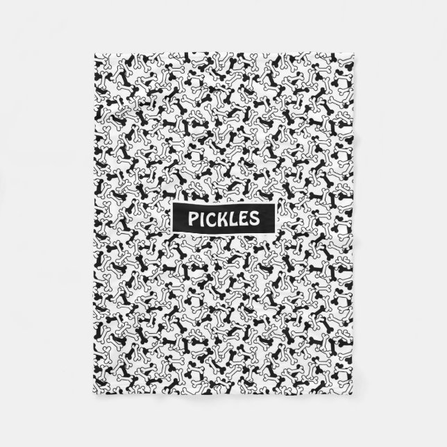 Dog Bone Pet Fleece Blanket (Vorderseite)