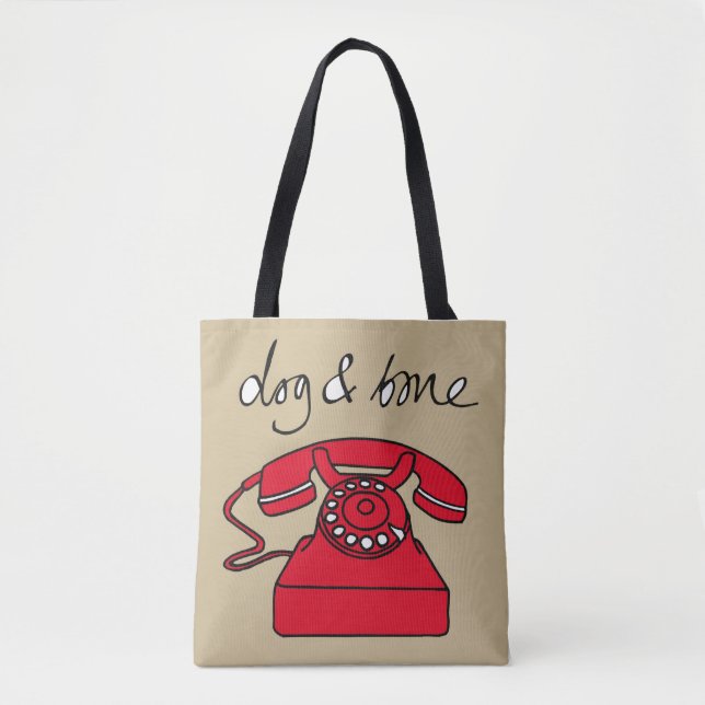 Dog & Bone Phone Tote Bag  (Vorderseite)