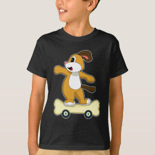 Dog Bone Skater Skateboard T-Shirt