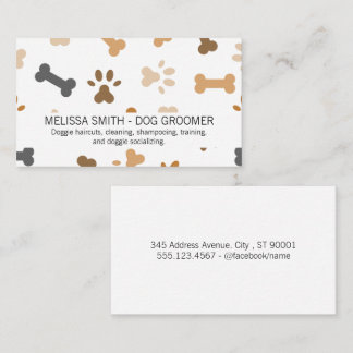 Dog Bone und Paw Prints Visitenkarte
