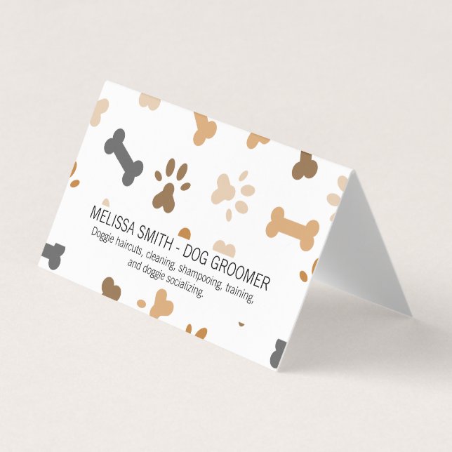 Dog Bone und Paw Prints Visitenkarten