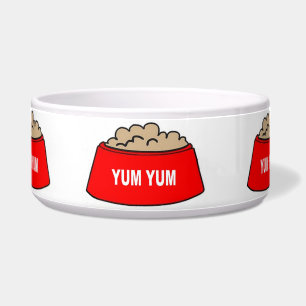 Dog Bowl Food Bowl Rotes Yum Yum Napf