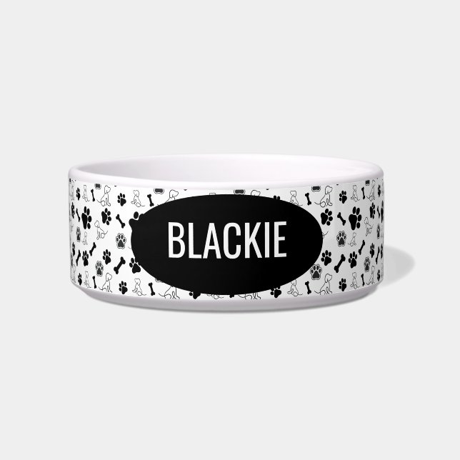 Dog-Bowl mit dem Namen benutzerdefiniert einfügen Napf (Vorderseite)