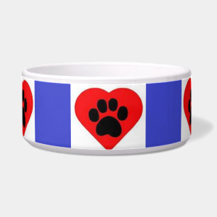 Dog Bowl Paw Herz Napf