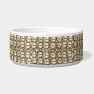 Dog Bowl Pearlsand Diamonds Napf
