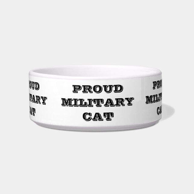 Dog Bowl Proud Military Cat Napf (Vorderseite)
