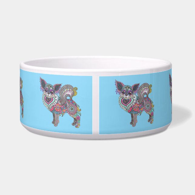 Dog Bowl with chihuahua artwork Napf (Rückseite)