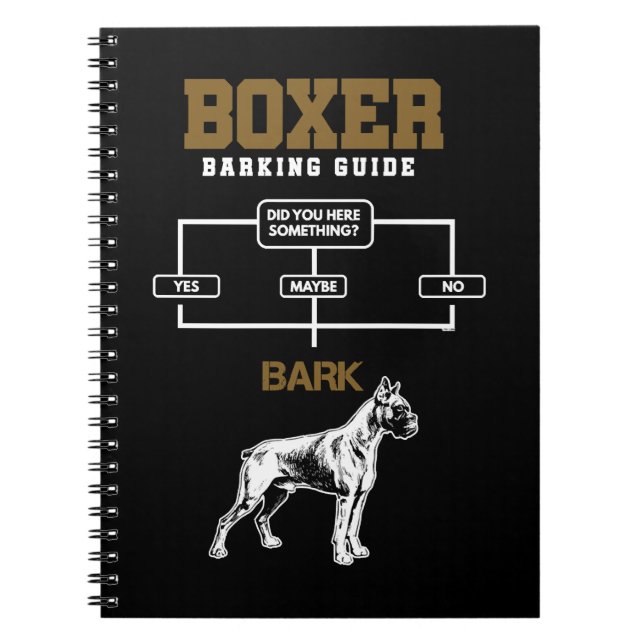 Dog Boxer Guide eim Pfote Notizblock (Vorderseite)