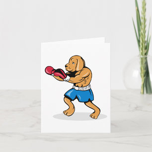 Dog Boxing-Mitteilungskarten Karte
