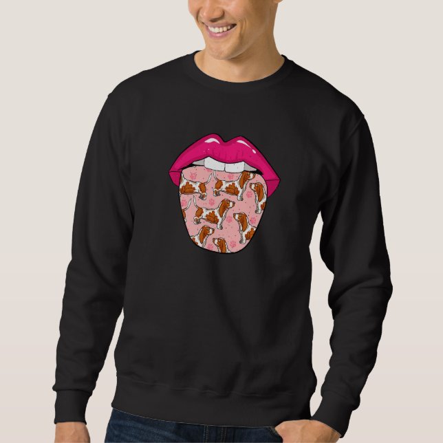 Dog Breed Tongue Pet  Basset Hound Sweatshirt (Vorderseite)