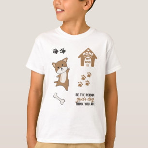 Dog Brown Puppy Paws Niedliche Aufkleberpackung T-Shirt