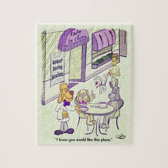 Dog Cafe Funny 8 x 10 Jigsaw Puzzle (Vertikal)