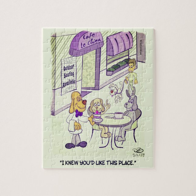 Dog Cafe Jigsaw Puzzle (Vertikal)
