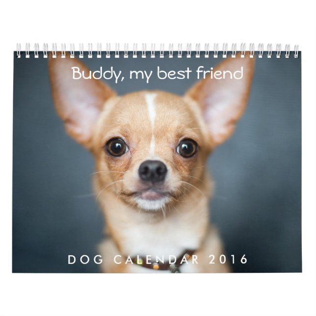 Dog Calendar 2016 Personalisiert Foto hinzufügen Kalender (Titelbild)