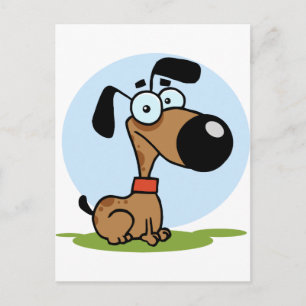 Dog cartoon character postkarte