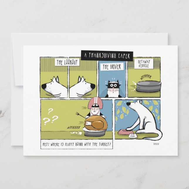 Dog Cat Erntedank Cape Feiertagskarte (Vorderseite)