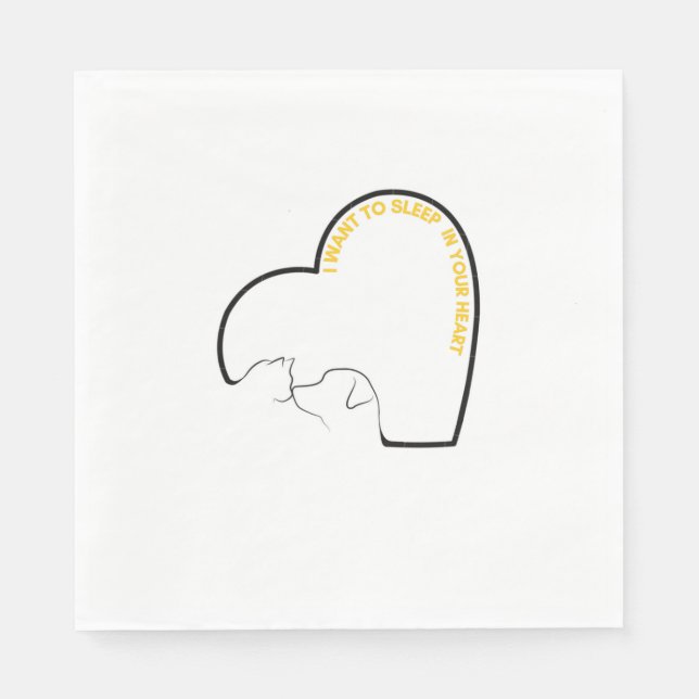 Dog & Cat Paper Napkins Serviette (Vorderseite)