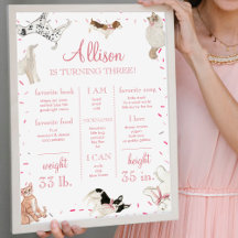 Dog Cat Paw-ty Pink Girl Geburtstags-Milestone-Zei