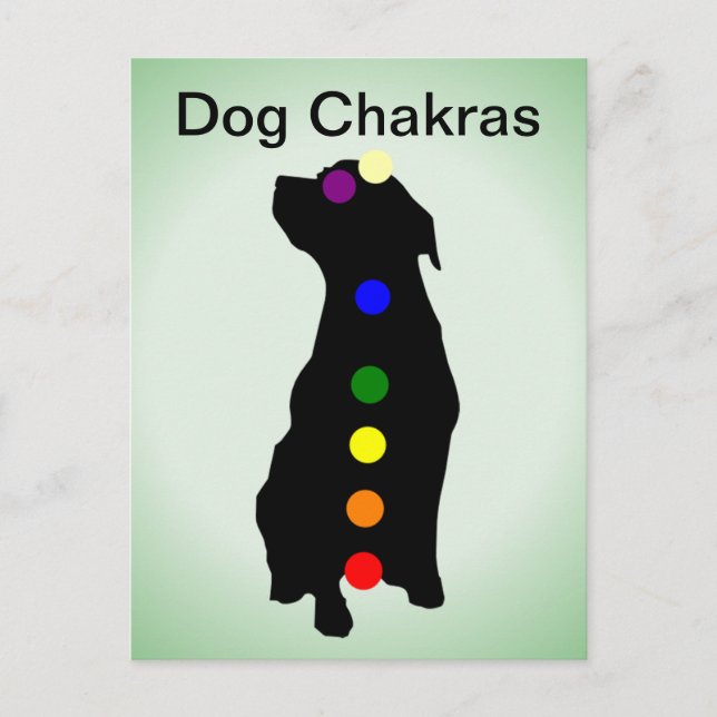 Dog Chakras Postkarte (Vorderseite)
