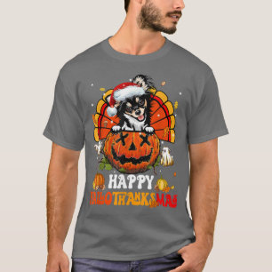 Dog Chichihua Happy Hallothanksmas Halloween Danke T-Shirt