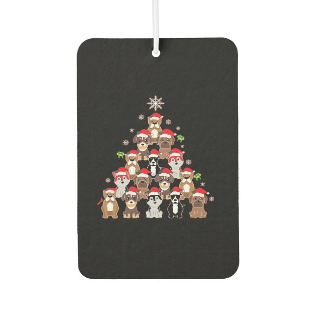 Dog Christmas Classic T-Shirt Autolufterfrischer (Vorderseite)