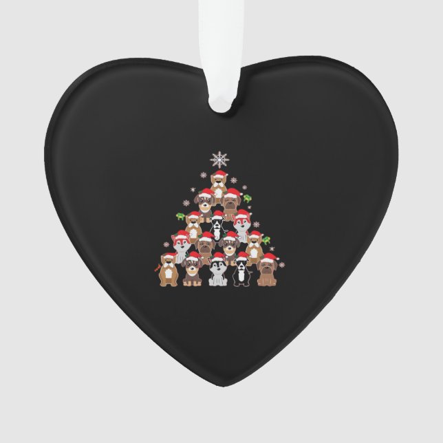 Dog Christmas Classic T-Shirt Ornament (Vorderseite)