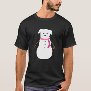 Dog Christmas 'miniature Schnauzer Snowman' Chris T-Shirt