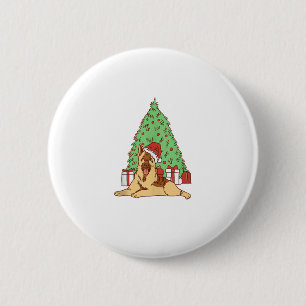 Dog Christmas Tree - Funny Christmas Button