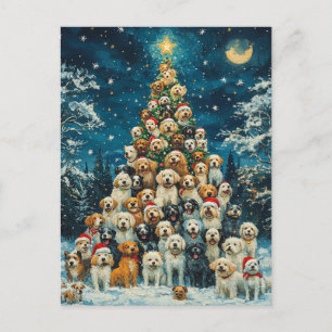 Dog Christmas Tree Postkarte