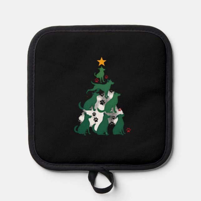 Dog Christmas Tree Shirt - Dog Christmas (2) Topflappen (Vorderseite)