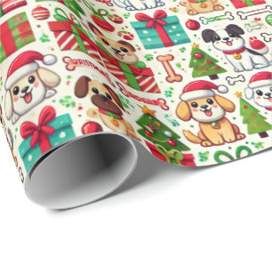 Dog Christmas Wrapping Paper Geschenkpapier