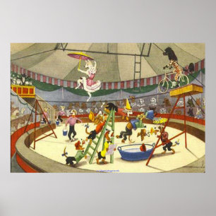 DOG CIRCUS - POSTERS & CANVAS DRUCKEN - HUMORISCH POSTER