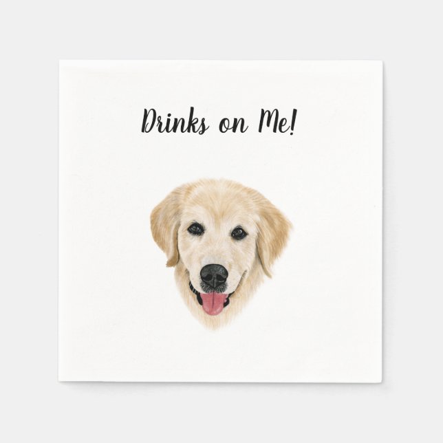 Dog Cocktail Napkins Serviette (Vorderseite)