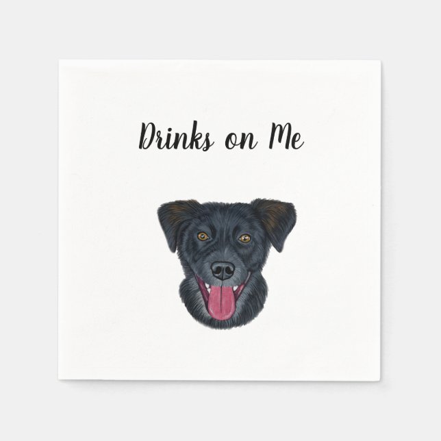 Dog Cocktail Napkins Serviette (Vorderseite)