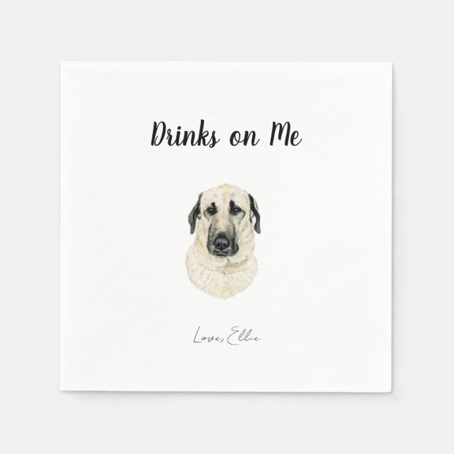Dog Cocktail Napkins Serviette (Vorderseite)