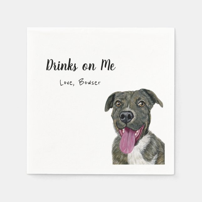 Dog Cocktail Napkins Serviette (Vorderseite)