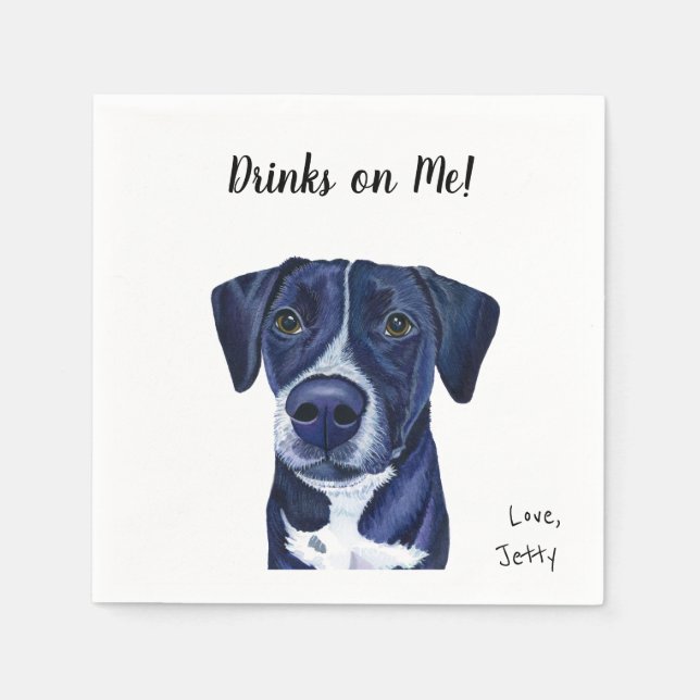 Dog Cocktail Napkins Serviette (Vorderseite)