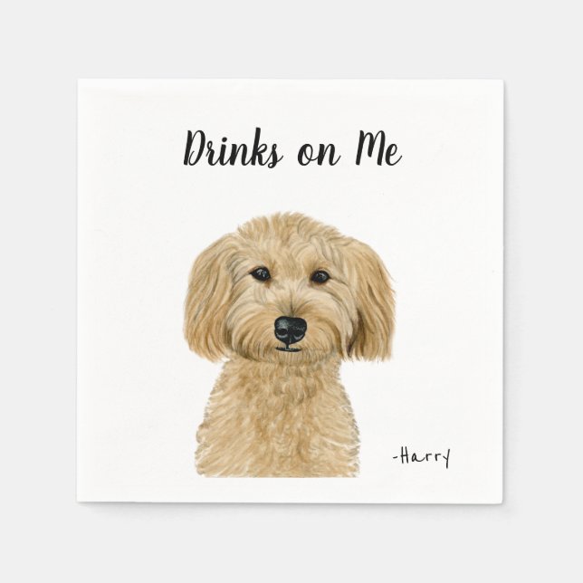 Dog Cocktail Napkins Serviette (Vorderseite)