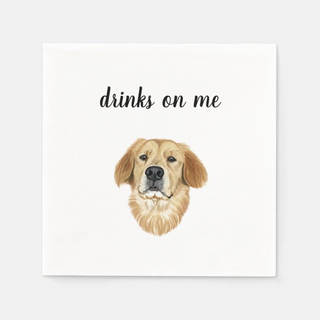 Dog Cocktail Napkins Serviette (Vorderseite)