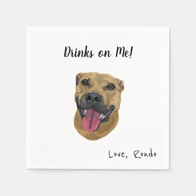 Dog Cocktail Napkins Serviette (Vorderseite)