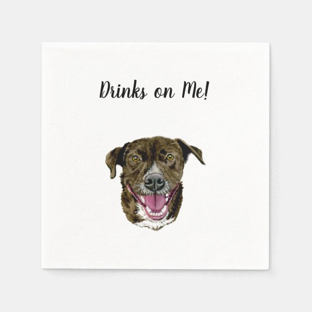 Dog Cocktail Napkins Serviette (Vorderseite)