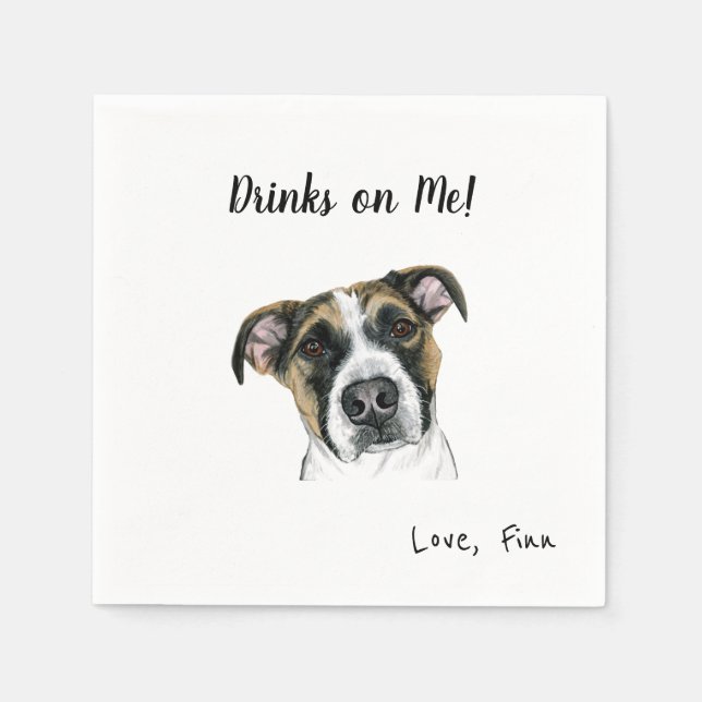 Dog Cocktail Napkins Serviette (Vorderseite)